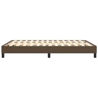 Bedframe zonder matras stof donkerbruin 140x200 cm - thumbnail