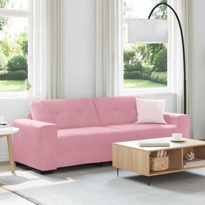 | 3-Zits Sofa | met kussen Roze Fluweel | 3-Zits Sofa | met kussen Roze Fluweel