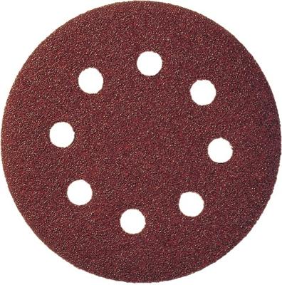 Klingspor Schuurpad met klitbevestiging | GLS 5 125 mm korreling 80 | voor hout / metaal korund | Gatenaantal 8 | 50 stuks - 89489 - 89489