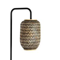QAZQA Oosterse vloerlamp bamboe met zwart - Yvonne - thumbnail