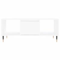 Salontafel 90x50x36,5 cm bewerkt hout wit - thumbnail