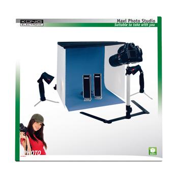 Fotostudio XL compleet met blue screen, statief en lampen. Met 4... Fotostudio XL compleet met blue screen, statief en lampen. Met 4...