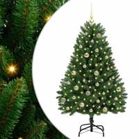 VidaXL Kunstkerstboom met 150 led groen 150 cm pvc en metaal - thumbnail