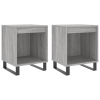 Nachtkastjes 2 st 40x35x50 cm bewerkt hout grijs sonoma eiken - thumbnail