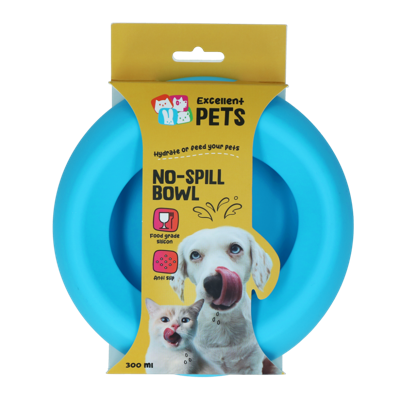 Excellent Pets No-Spill Bowl 300ml Blauw S Excellent Pets No-Spill Bowl 300ml Blauw S