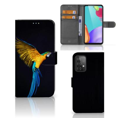 Samsung Galaxy A52 | Telefoonhoesje | Met pasjeshouder | Papegaai