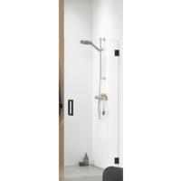 Sealskin Nisdeur &apos;I Am&apos; 80X200 cm Mat Zwart Helder Glas Antikalk - thumbnail