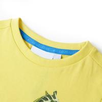 Kindershirt met girafprint 104 geel - thumbnail