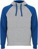 Roly RY1058 Badet Hooded Sweatshirt - Heather Grey 58/Royal Blue 05 - 3XL