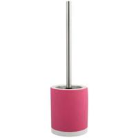 MSV Toilet|wc-borstel houder - keramiek|metaal - fuchsia roze - 38 cm - thumbnail