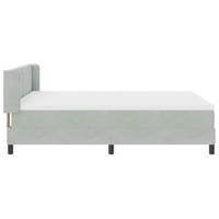 Boxspringbed met Matras Zwart 100x200 cm Fluweel Lichtgrijs - thumbnail