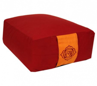 Yogi & Yogini Meditatiekussen Rechthoekig Katoen Rood - 1e Chakra - 38 x 28 x 15 cm - thumbnail