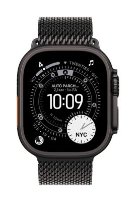 Apple Watch Band - Milanees bandje - 49 mm - Zwart - Large