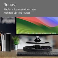 Kensington Spin Station Monitordraaischijf Hoogte: 5.7 tot 8.2 cm Grijs - thumbnail