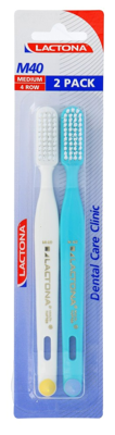 Lactona Lactona Tandenborstel M40 Medium Duo (2st) Lactona Lactona Tandenborstel M40 Medium Duo (2st)