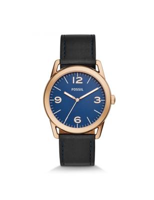 Horlogeband Fossil BQ2306 Leder Blauw 22mm