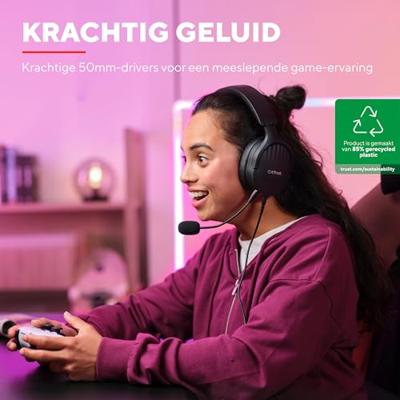 Trust GXT 489 Fayzo Gamingheadset Headset Zwart
