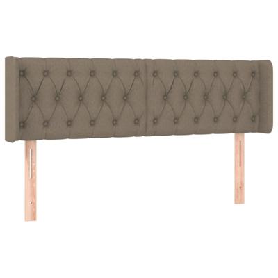 Hoofdbord met randen 147x16x78/88 cm stof taupe