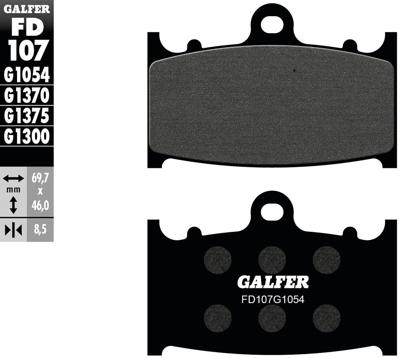 GALFER remblokken "fd107" brake pad fd107 g1054 organic