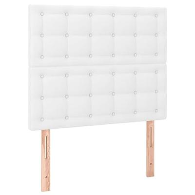 Boxspring met matras kunstleer wit 120x200 cm