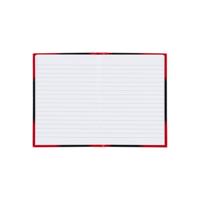 Notitieboek bantex zwart/rood a6 lijn 70gr 96vel | 6 stuks - thumbnail