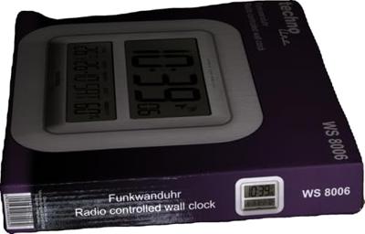 Techno Line WS 8006 Wandklok Zendergestuurd 28 cm x 24.5 cm x 3.2 cm Wit