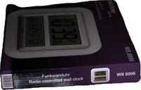 Techno Line WS 8006 Wandklok Zendergestuurd 28 cm x 24.5 cm x 3.2 cm Wit - thumbnail