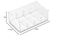 MAUL visitekaartbox acryl met deksel incl. index 11.4x19x7.2cm - thumbnail