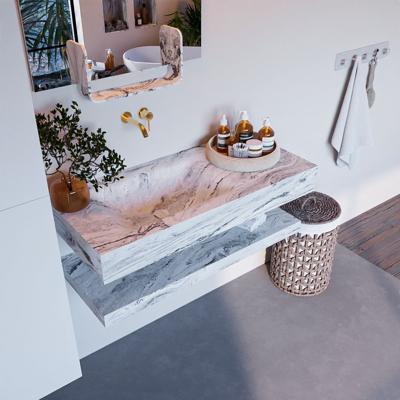 MONDIAZ ALAN-DLUX 100cm planchet Glace. Vrijhangende wastafel CLOUD links zonder kraangat, kleur Glace. MONDIAZ ALAN-DLUX 100cm planchet Glace. Vrijhangende wastafel CLOUD links zonder kraangat, kleur Glace.