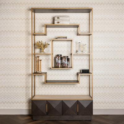 Richmond Wandkast 'Claremont' Eiken en travertin, 220 x 120cm Richmond Wandkast 'Claremont' Eiken en travertin, 220 x 120cm