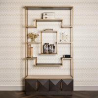 Richmond Wandkast 'Claremont' Eiken en travertin, 220 x 120cm - thumbnail