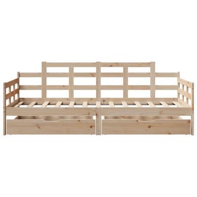 Slaapbank met lades 90x190 cm massief grenenhout Slaapbank met lades 90x190 cm massief grenenhout