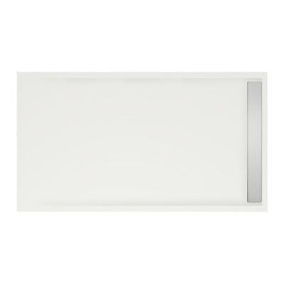 MegaBath Douchebak Easy Tray 150X90X5 cm Wit Mat Of Glans - Douchebak Mat Wit
