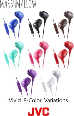 JVC HAFX38MB Marshmallow Earphones With Microphone & In-line Remote (Black)