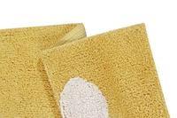 Wasbaar katoenen tapijt met wolkenprint - LORENA CANALS mosterdgeel - thumbnail