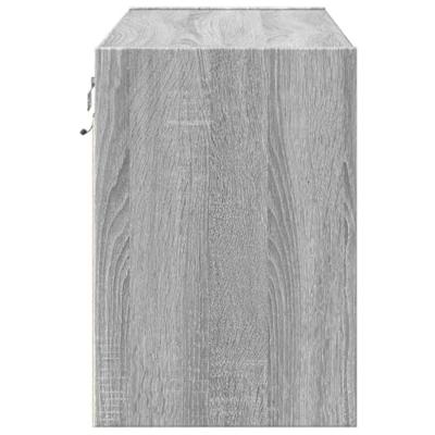 Tv-wandmeubel met LED 80x31x45 cm grijs sonoma eikenkleurig