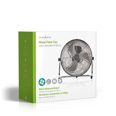 Nedis fnfl10ccr30 vloerventilator diameter 30 cm 3 snelheden chroom Nedis fnfl10ccr30 vloerventilator diameter 30 cm 3 snelheden chroom