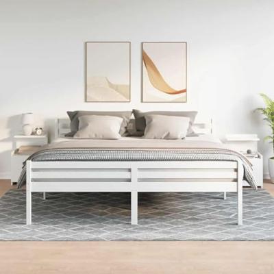 Nachtkastjes 2 st met 2 lades wit 40x36,5x62 cm