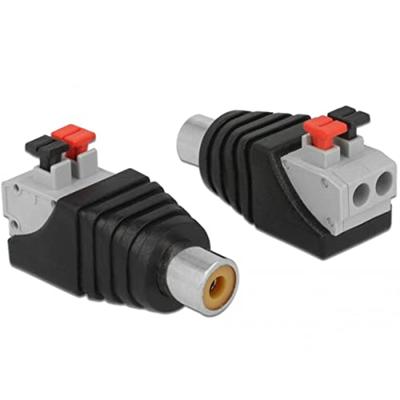 Delock 65565 Cinch Adapter [1x Cinch-koppeling - 1x Bus] Zwart, Grijs, Rood 0 mm