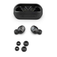 JLab Go Air True Wireless Oordopjes, Bluetooth Draadloze Hoofdtelefoon en usb oplaadstation met dubbele verbinding, aangepast EQ3-geluid en de kleinste pasvorm ooit, Zwart - thumbnail