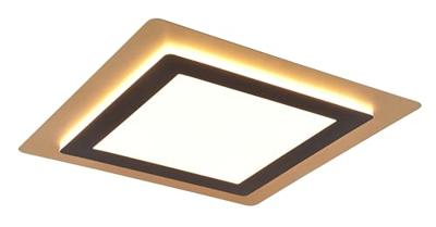 Trio Vierkante design plafondlampMorgan zwart met goud - 641510280