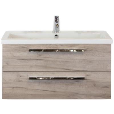Seville Badmeubelset 100 cm - Craft Oak - Wastafel Djazz 1 Kraangat