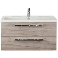 Seville Badmeubelset 100 cm - Craft Oak - Wastafel Djazz 1 Kraangat - thumbnail