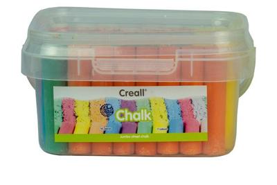 Stoepkrijt creall 50 stuks 6 kleuren