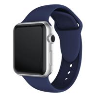Dubbele klinknagels siliconen horloge Band voor Apple Watch serie 3 & 2 & 1 38mm (donkerblauw) - thumbnail