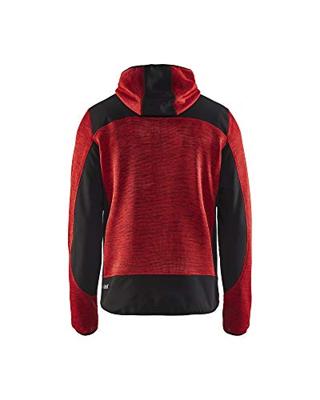 Blåkläder Gebreid vest met softshell 49302117 | Rood/Zwart | Maat L - 7330509411452