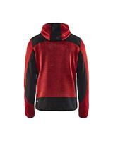 Blåkläder Gebreid vest met softshell 49302117 | Rood/Zwart | Maat L - 7330509411452 - thumbnail