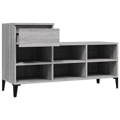 VidaXL Schoenenkast 102x36x60 cm bewerkt hout sonoma grijs VidaXL Schoenenkast 102x36x60 cm bewerkt hout sonoma grijs