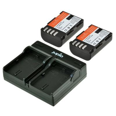 Jupio Kit: 2 x camera-accu DMW-BLF19E 1860mAh + USB Dual lader Jupio Kit: 2 x camera-accu DMW-BLF19E 1860mAh + USB Dual lader