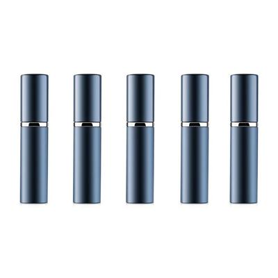 5 stuks portable mini hervulbare glas parfum fijne mist verstuivers met metallic exterieur 5ml (blauw)